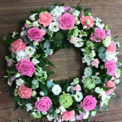 Pretty Pink and White Wreath