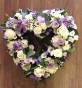 Lilac And White Open Heart